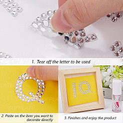 4 Blatt Strass-Aufkleber&nbsp;DIY-SP0003-92A