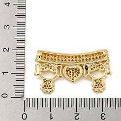 Perle di zirconi cubici trasparenti in micro pavè di ottone&nbsp;LS-KK-G493-14B-G