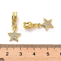 Estante de placas micro latón allanan charms de circonio cúbico&nbsp;KK-S398-05A