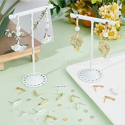 40 pieza de accesorios para pendientes de latón con forma de lágrima de 2 colores&nbsp;DIY-CN0002-72