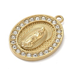 Pendentifs en acier inoxydable 304 et strass&nbsp;STAS-G371-09E-01G