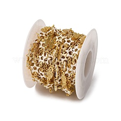 Ananas in ottone con catene a maglie a stella&nbsp;KK-D422-03G