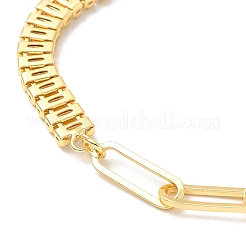 Halskette mit klarer Zirkonia- und Büroklammer-Kette als Geschenk für Mädchen und Frauen&nbsp;NJEW-A005-06G