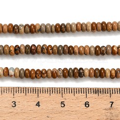 Natürliches Bild Jaspis Perlen Stränge&nbsp;G-L635-A18-4x2mm