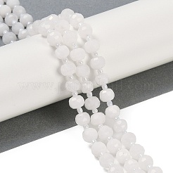 Natürliche weiße Jade perlen Stränge&nbsp;G-H057-A22-07
