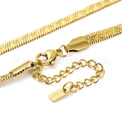 Ionenplattierung (IP) 304 Edelstahl Schlangenkette Halsketten für Frauen&nbsp;NJEW-A025-01B-G
