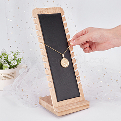 Présentoir de collier de bijoux en bois de bambou&nbsp;ODIS-WH0005-06A