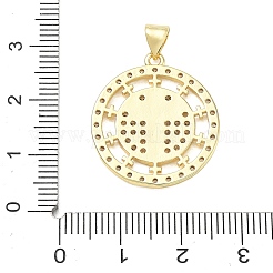 Colgantes religiosos con cruz de latón y circonitas cúbicas transparentes micro pavé&nbsp;CU-CBA83A6-03A-G02