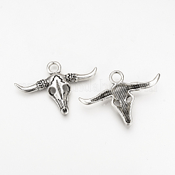 Tibetischer stil Aluminium Anhänger & Charms&nbsp;TIBEP-Q078-10AS-NR
