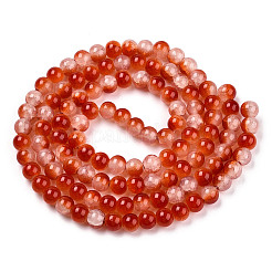 Perles de verre imitation jade à craqueler&nbsp;DGLA-T003-10mm-10