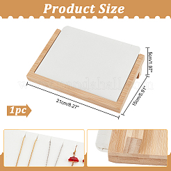 Vassoi espositori per organizer per collane con schienale inclinato in legno&nbsp;NDIS-WH0006-16