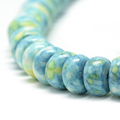 Synthetik Meer weißer Jade Perlen Stränge&nbsp;G-S257-5x10mm-07