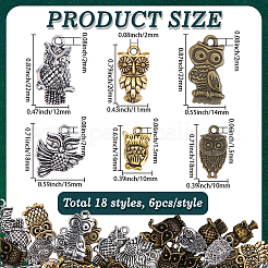 108 pz 18 stili pendenti in lega di stile tibetano&nbsp;UNKW-SC0003-39