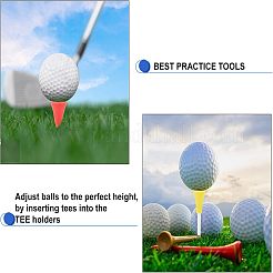 12 tee de golf double en plastique bicolore&nbsp;AJEW-CA0001-62