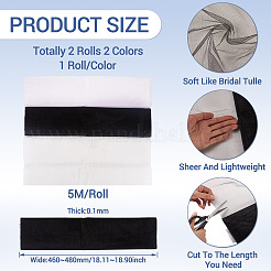 2 rollo de tela de poliéster de 2 colores&nbsp;AJEW-TA0002-65A-04