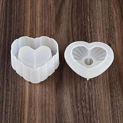 Stampi in silicone per tazze di candele fai da te a forma di cuore&nbsp;DIY-Q037-11A
