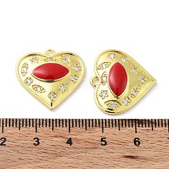 Messing micro pave klare zirkonia anhänger&nbsp;KK-F871-06G-02