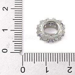 Messing Mikro ebnen Zirkonia European Beads&nbsp;KK-I276-28P