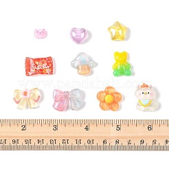 100 Stück 10 Arten durchscheinende Harz-Cabochons&nbsp;RESI-FS0002-34