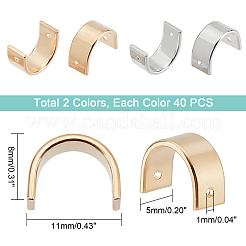 80 pz. 2 colori di perline per orecchini in lega&nbsp;FIND-FH0003-87