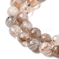 Natürliche Stränge aus Rutilquarzperlen in Schwarzgold&nbsp;G-D359-A02-8mm