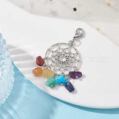 Décorations pendantes en alliage de style tibétain&nbsp;HJEW-JM01291-03