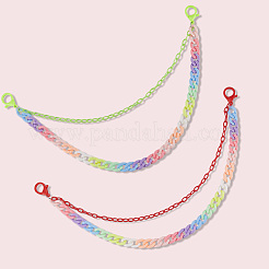 2 cinturón de cadena de resina de doble capa de 2 colores para pantalones.&nbsp;AJEW-GF0011-20C