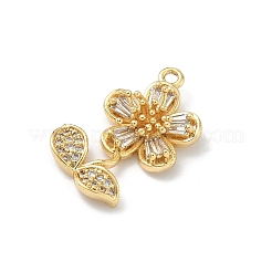 Pendenti in zirconi cubici trasparenti in micro pavè di ottone&nbsp;KK-H537-22G