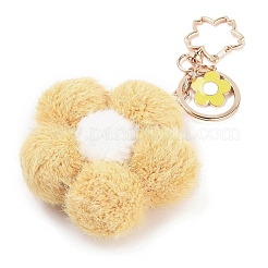 Porte-clés pendentif en peluche fleur&nbsp;LS-KEYC-F039-06