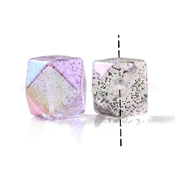 Placcatura uv perline acriliche iridescenti arcobaleno&nbsp;OACR-K003-009