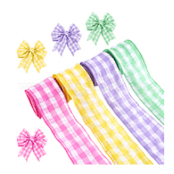 4 Rolle Polyesterbänder in 4 Farben&nbsp;SRIB-PH0001-62