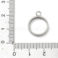 Colgantes con bisel trasero abierto de acero inoxidable 304&nbsp;STAS-B126-06A-P