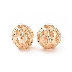 Perles creuses en laiton &nbsp;KK-E046-04A-G