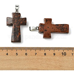 Mogano naturale ciondoli ossidiana&nbsp;GG-K002-11D