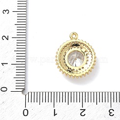 Pendentifs avec zircon cubiques à micro-pavés en laiton&nbsp;KK-C254-01C-G