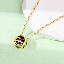 Colliers à chaîne avec pendentif constellation en laiton et zircone cubique pavée&nbsp;NJEW-D334-01G-02