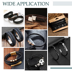 10 m geflochtenes 8-lagiges PU-Lederband&nbsp;WL-WH0014-01B