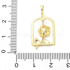 Colgante micropavé cubic zirconia de latón&nbsp;KK-D357-44G