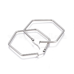 Pendientes de aro de acero inoxidable 201 resistentes al deslustre&nbsp;X-EJEW-A052-25A