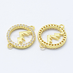 Liens de zircone cubique en laiton micro-pavé&nbsp;KK-P133-36G-NR