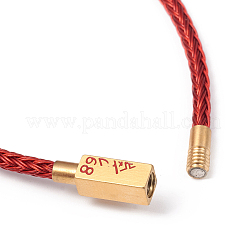 Fabrication de bracelets en fil d'acier inoxydable tressé&nbsp;MAK-G014-03G-B