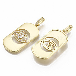 Ottone micro spianare pendenti zirconi&nbsp;ZIRC-T014-019-NF