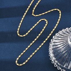 Collane a catena ovale con trama in ottone&nbsp;NJEW-H053-01A-G01