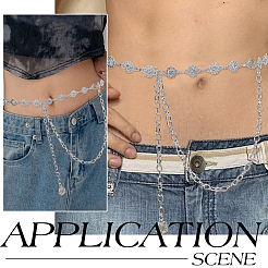 Chaînes à maillons en fer strass&nbsp;AJEW-FG0003-49