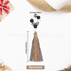 Weihnachtsmotiv-Serviettenring aus Holzperlen&nbsp;AJEW-AB00032