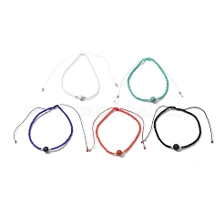 Bracciali con perline intrecciate con filo di nylon&nbsp;BJEW-JB04346