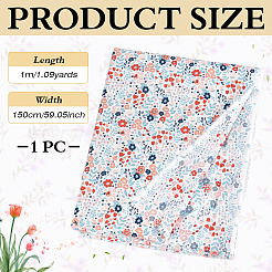 Tissu en coton imprimé de fleurs pour vêtements et loisirs créatifs&nbsp;DIY-WH0622-781E