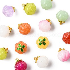 24 Stück 9 Farben Glasanhänger&nbsp;GLAA-FS0002-42