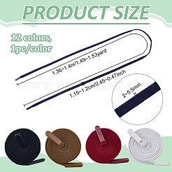 12 cordon de serrage de rechange en fibre plate&nbsp;DIY-BC0017-46B