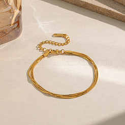 Armbänder aus einsträngiger Schlangenkette aus Edelstahl 304 für Damen&nbsp;UU3711
